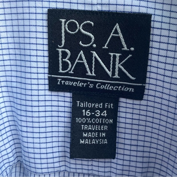 Jos A Bank Traveler's Collection, Long sleeve, Tailored fit, size 16-34 - Picture 4 of 10
